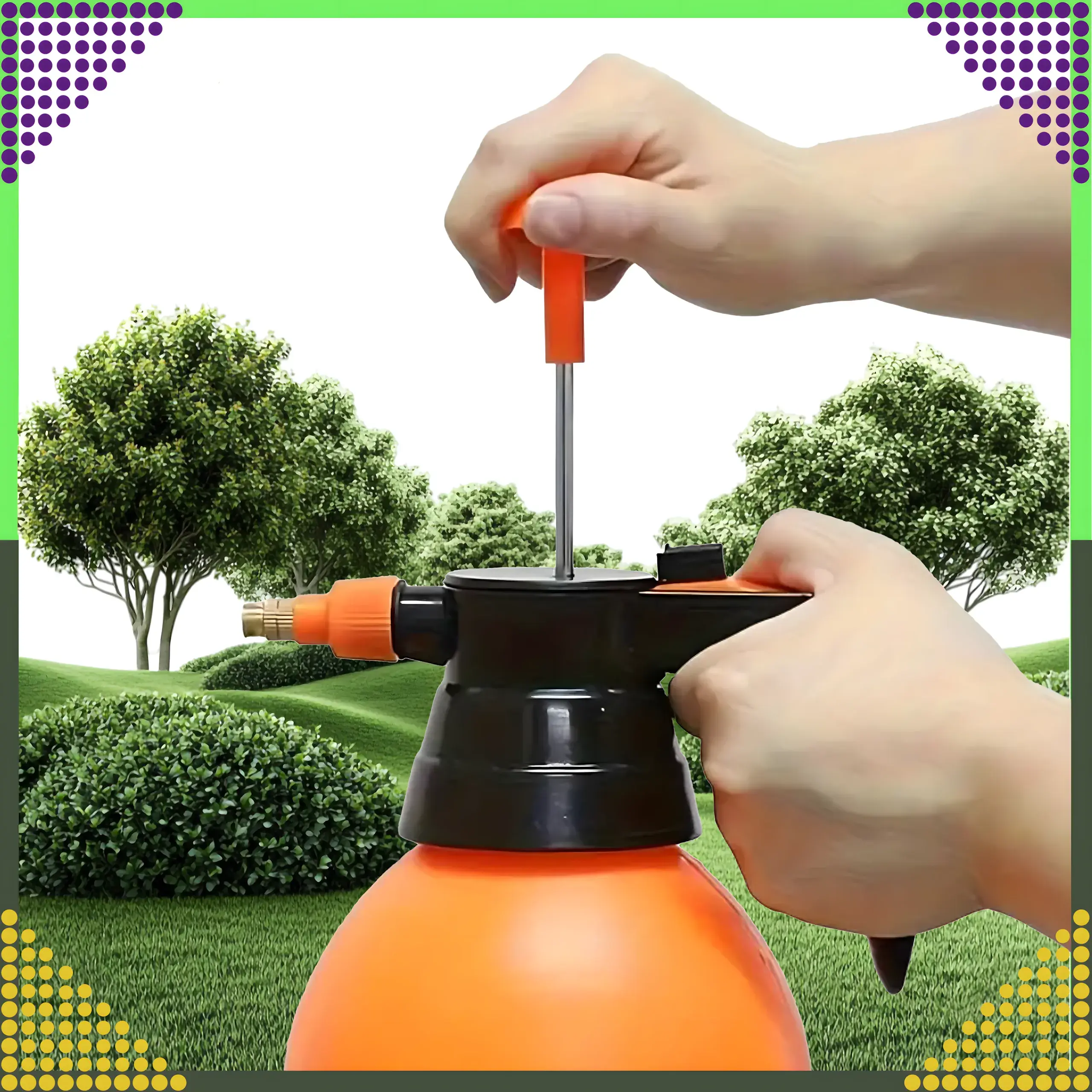 BLACK FOREST PRESSURE HAND SPRAYER GARDEN HOME 2L GREEN - 1596