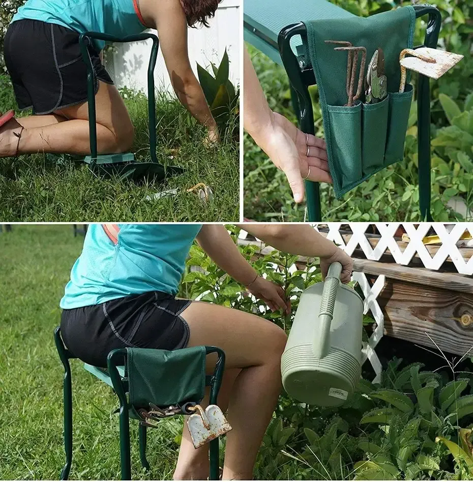 BLACK FOREST GARDEN TABLET FOLDING CHAIR 3-in-1 2 x STool - 975