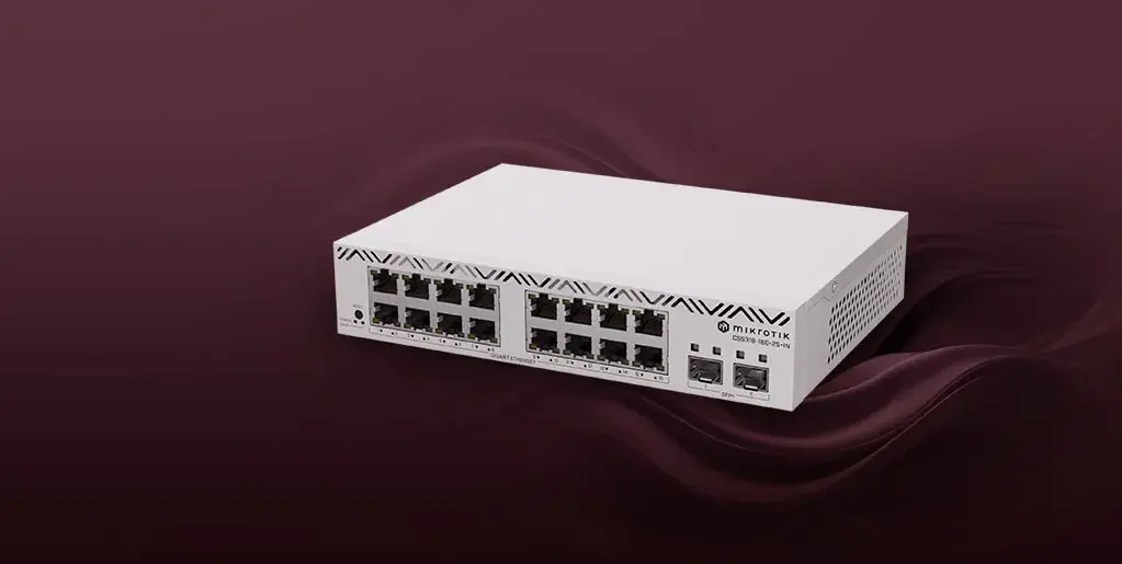 MIKROTIK CSS318-16G-2S+IN GIGABIT ETHERNET SWITCH, 16X GBE, 2X SFP+